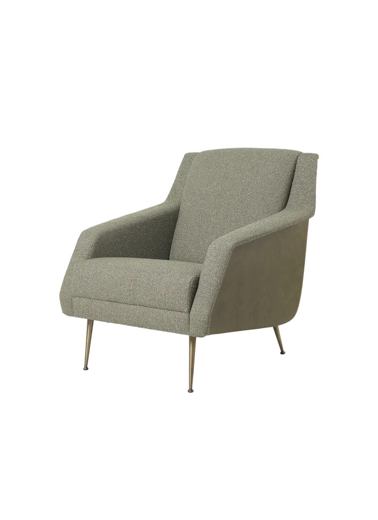 CDC.1 Lounge Chair, Fully Upholstered, Conic Base by Gubi