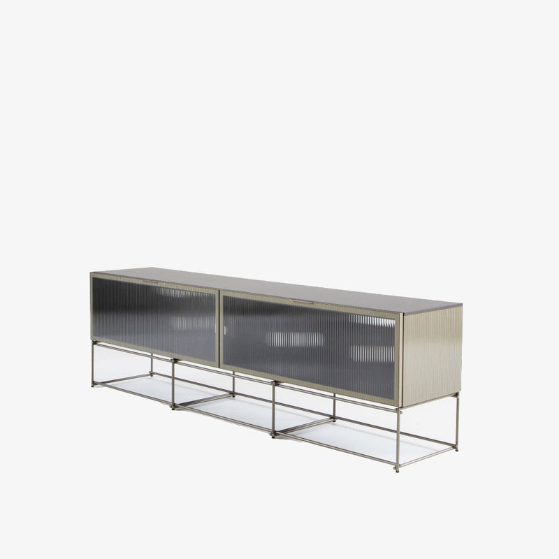 Canaletto Display Cabinet Chest with 2 Flap Doors Clear Glass Front K 5 by Ligne Roset - Additional Image - 1