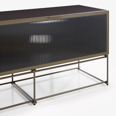 Canaletto Display Cabinet Chest with 2 Flap Doors Clear Glass Front K 5 by Ligne Roset - Additional Image - 4