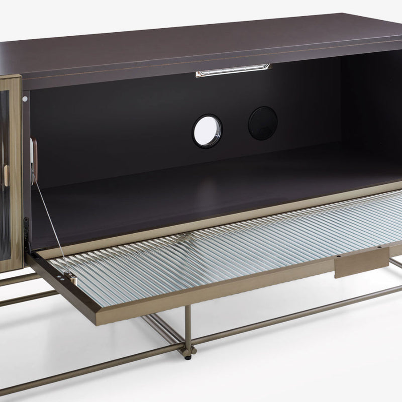 Canaletto Display Cabinet Chest with 2 Flap Doors Clear Glass Front K 5 by Ligne Roset - Additional Image - 5