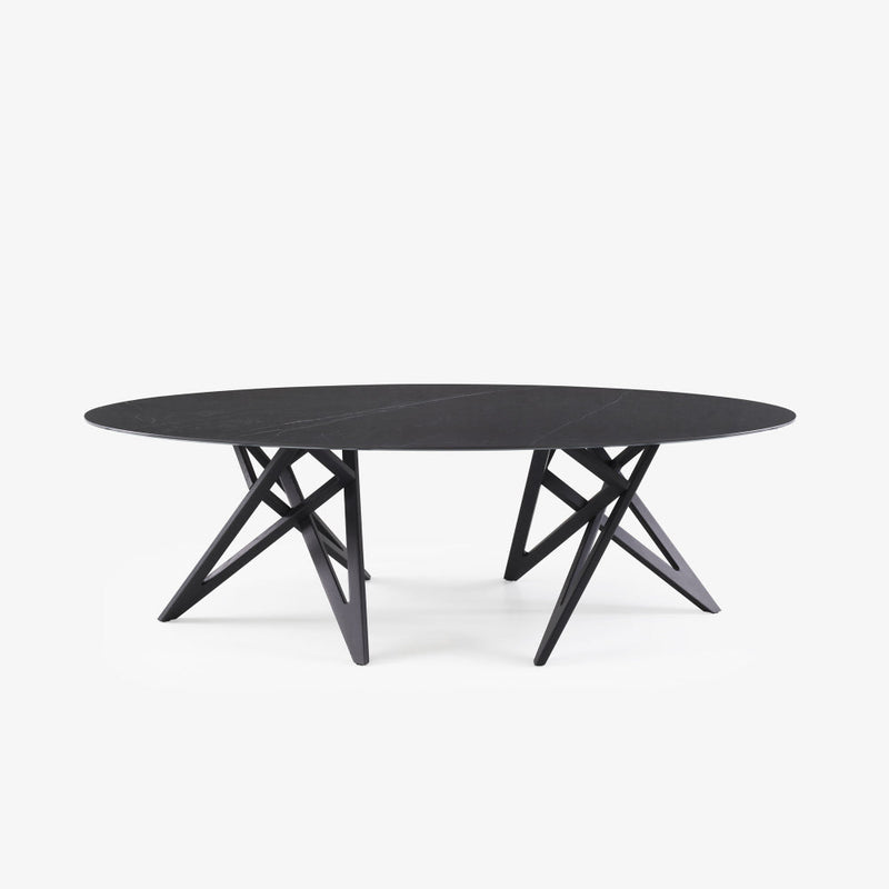 Ennea Oval Dining Table Base In Black Stained Ash by Ligne Roset - Additional Image - 1