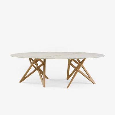 Ennea Oval Dining Table Legs In Natural Oak by Ligne Roset
