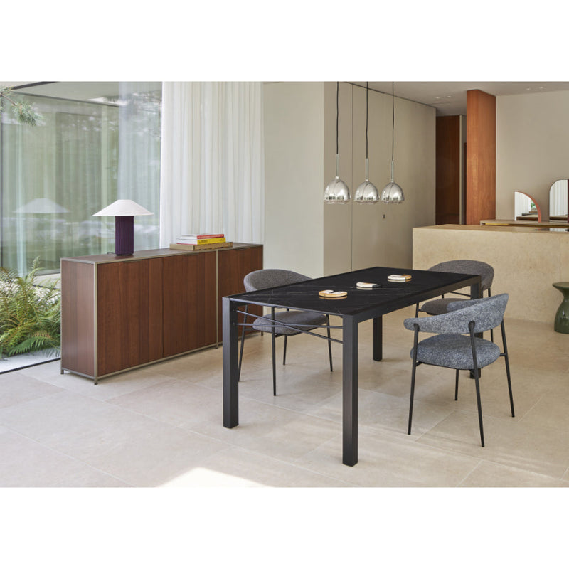 Extensia Dining Table Top Base In Black Stained Ash by Ligne Roset - Additional Image - 6