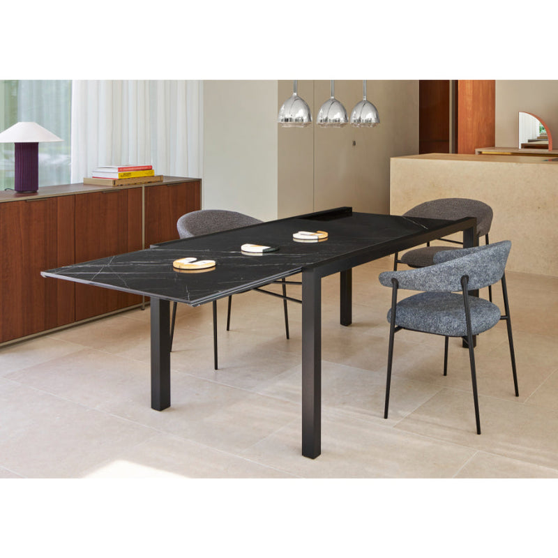 Extensia Dining Table Top Base In Black Stained Ash by Ligne Roset - Additional Image - 7