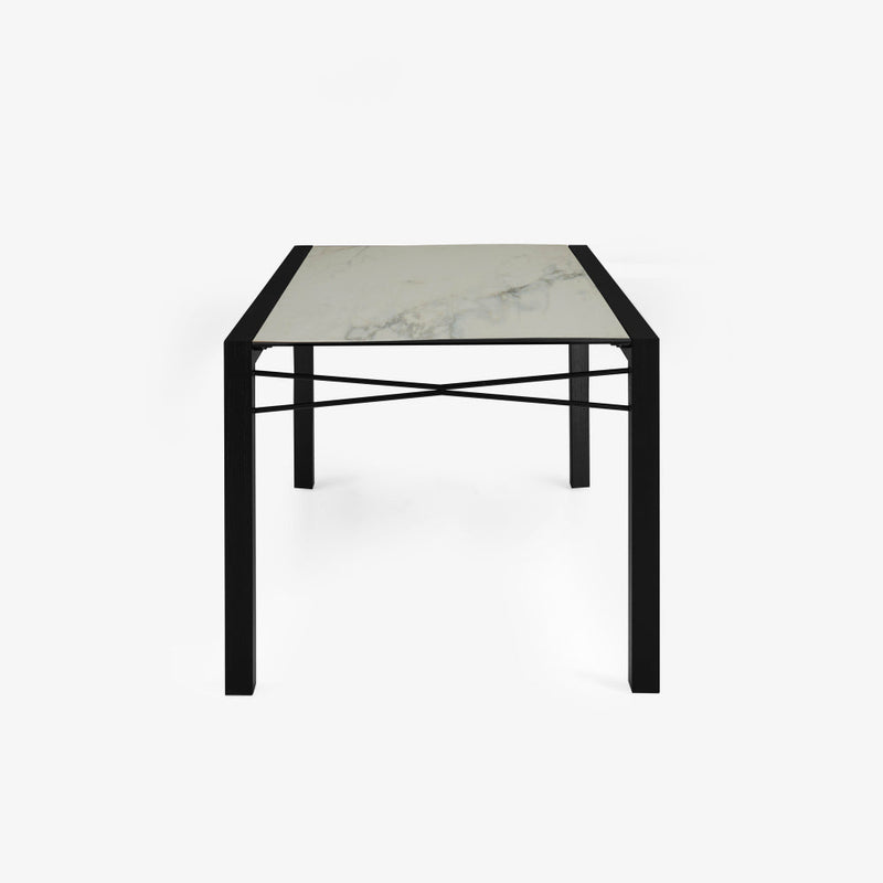 Extensia Dining Table Top In White Marble-Effect Ceramic Stoneware by Ligne Roset - Additional Image - 2