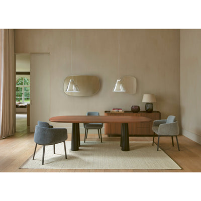 Hashira Dining Table In Black Stained Ash by Ligne Roset - Additional Image - 16