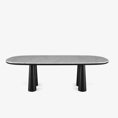 Hashira Dining Table In Black Stained Ash by Ligne Roset - Additional Image - 2