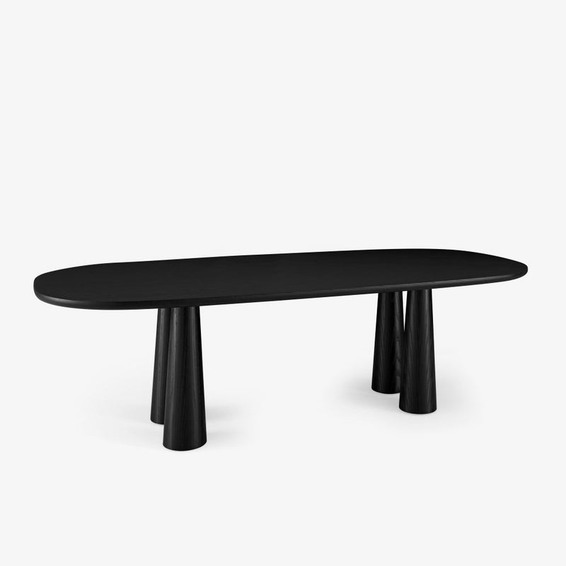 Hashira Dining Table In Black Stained Ash by Ligne Roset - Additional Image - 6