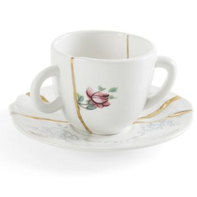 Kintsugi Coffee Cup with Saucer by Seletti - Additional Image - 4
