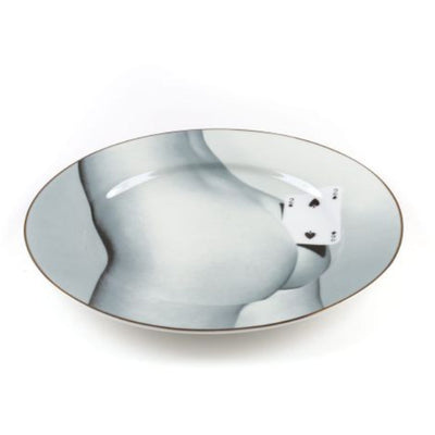 Porcelain Plate Gold Border by Seletti - Additional Image - 6