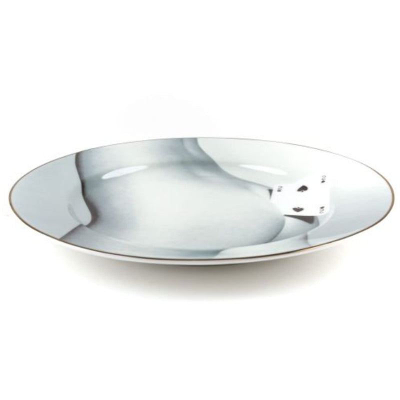 Porcelain Plate Gold Border by Seletti - Additional Image - 7