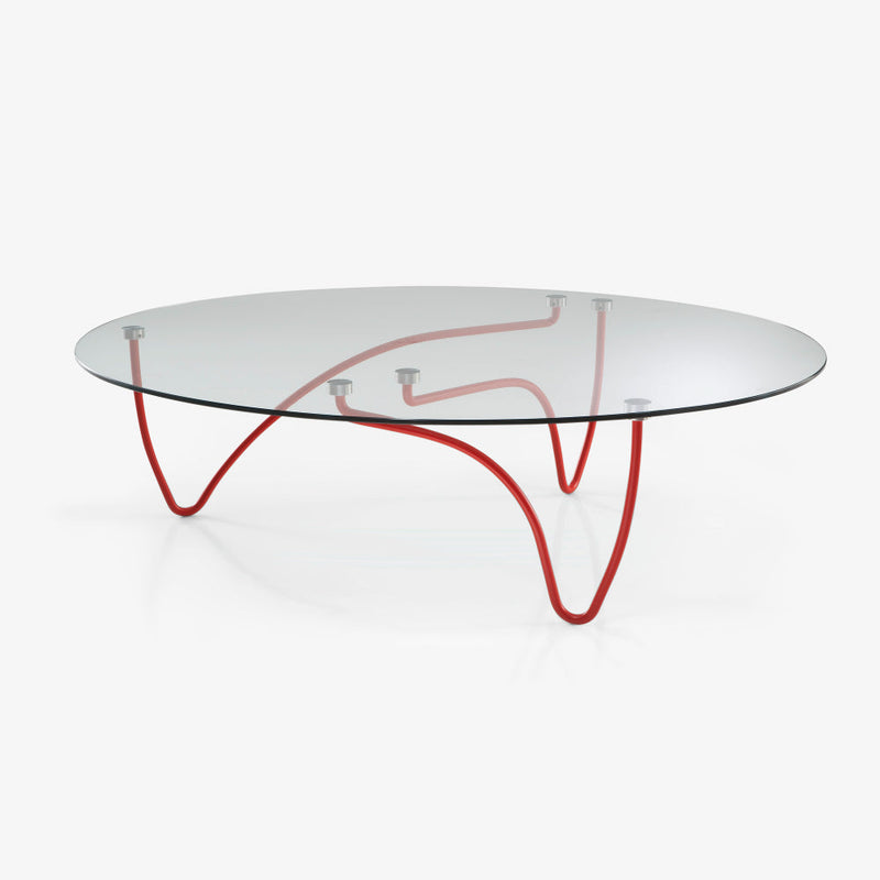 Rythme Oval Occasional Table Clear Glass Top by Ligne Roset - Additional Image - 1