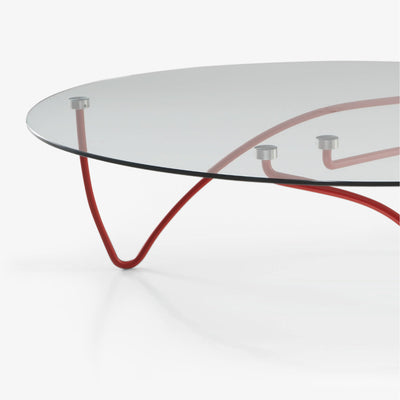 Rythme Oval Occasional Table Clear Glass Top by Ligne Roset - Additional Image - 2