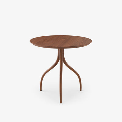 Thot Pedestal Table Walnut by Ligne Roset