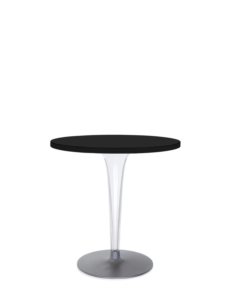 Toptop Round Cafe Table with Rounded Pleated Leg and Rounded Base by Kartell