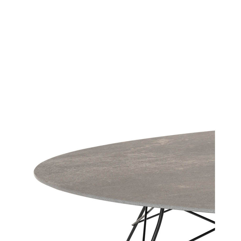 Glossy 75" Outdoor Oval Table by Kartell - Additional Image 4