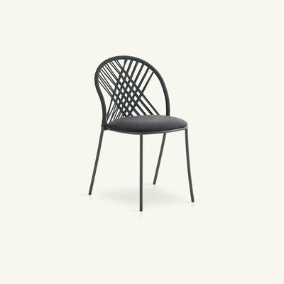Petale Outdoor Hand-Woven Diamond Pattern Dining Chair by Expormim