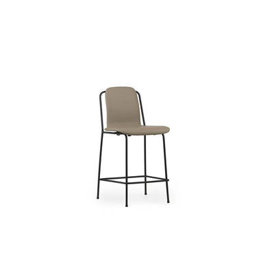Studio Bar Chair Full Upholstery Black Steel Leg by Normann Copenhagen