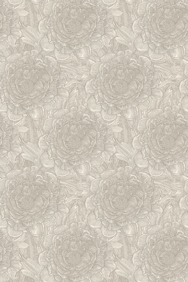 Large Tudor Rose Wallpaper - Stone