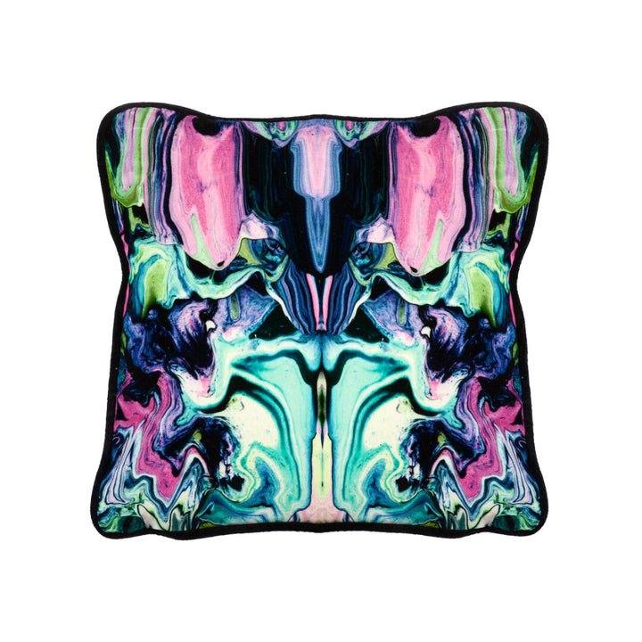 Marble Gum Velvet Cushion by Timorous Beasties