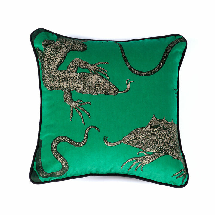 Lizards Velvet Cushion by Timorous Beasties
