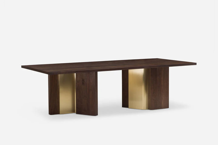 Izar Dining Table with Brass by De La Espada