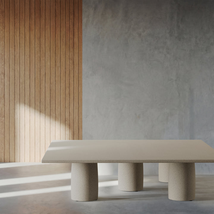 Il Colonnato Centre table Minera Stone 140 by Kettal