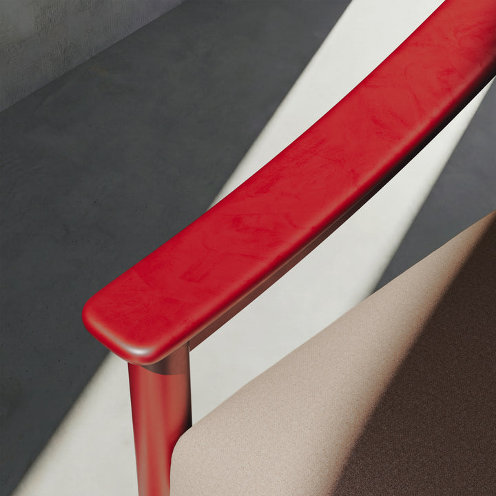 Loden Indoor Club Armchair Red Sixties Edition by Kettal