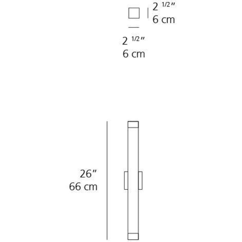 2.5 Square Strip Wall Lamp by Artemide 3