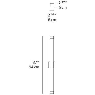 2.5 Square Strip Wall Lamp by Artemide 4