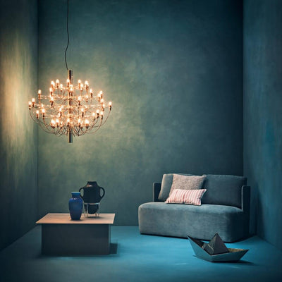 2097 Chandelier with LED bulbs by Flos