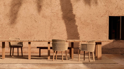 Vis à vis Outdoor Bench Teak by Tribu