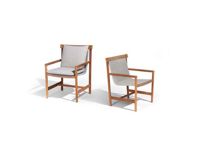 Amanu Outdoor Dining Chair Teak by Tribu