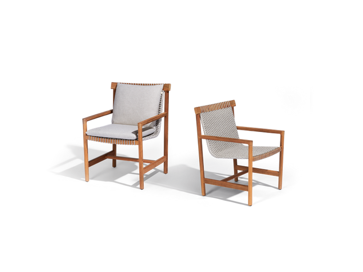 Amanu Outdoor Dining Chair Teak by Tribu