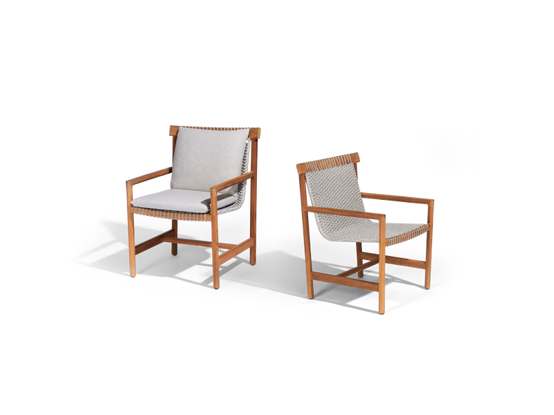 Amanu Outdoor Dining Chair Teak by Tribu