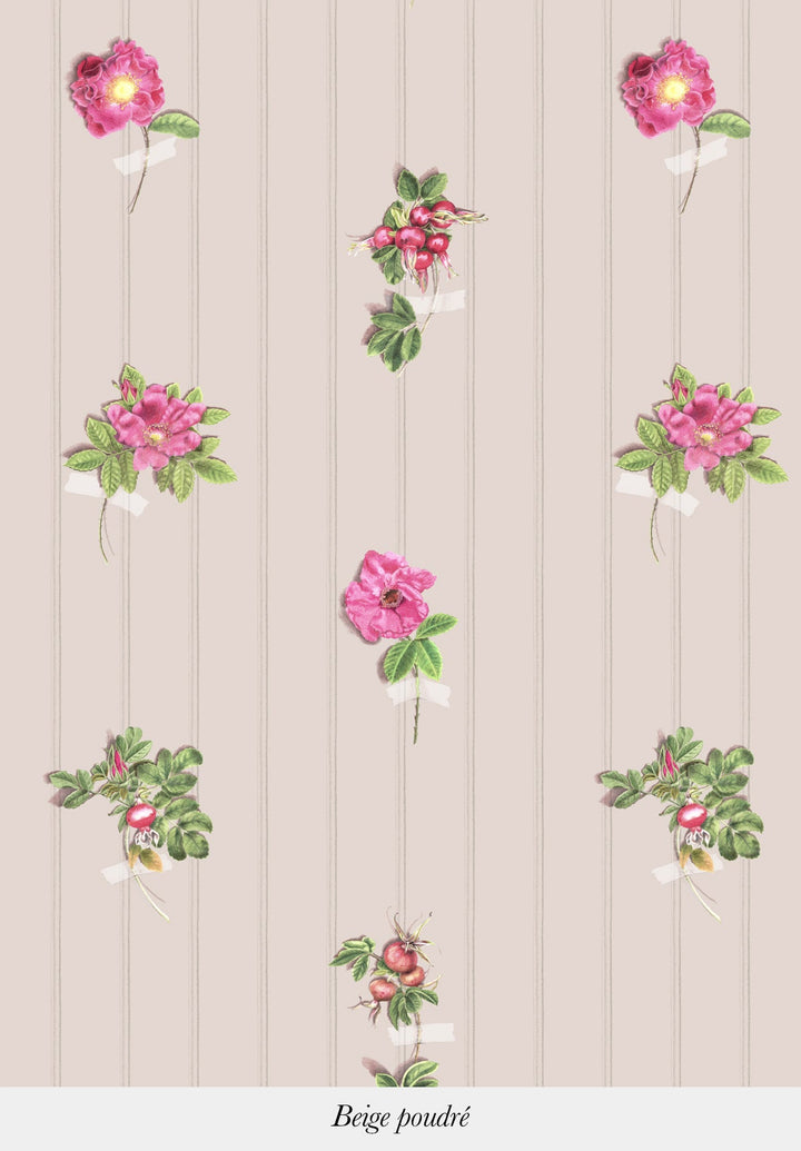 Beach Roses Wallpaper by Isidore Leroy