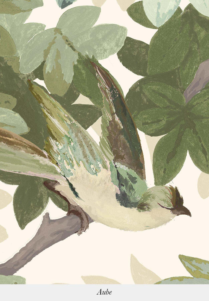 Vénus Les Oiseaux Headboard Wallpaper by Isidore Leroy
