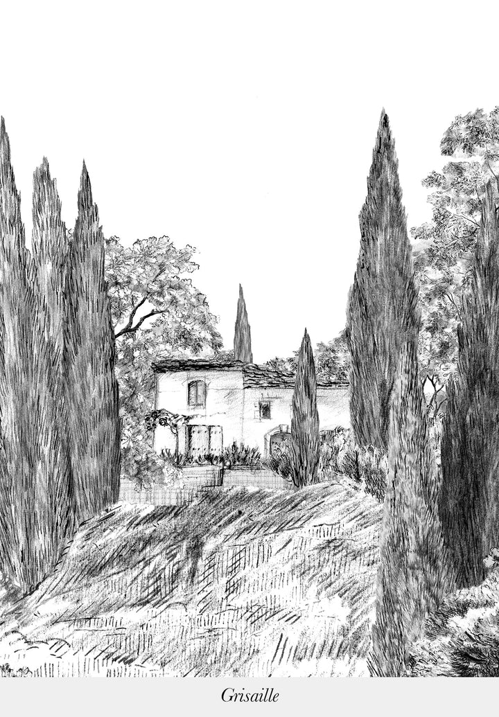 Provence Grisaille Bespoke Wallpaper by Isidore Leroy