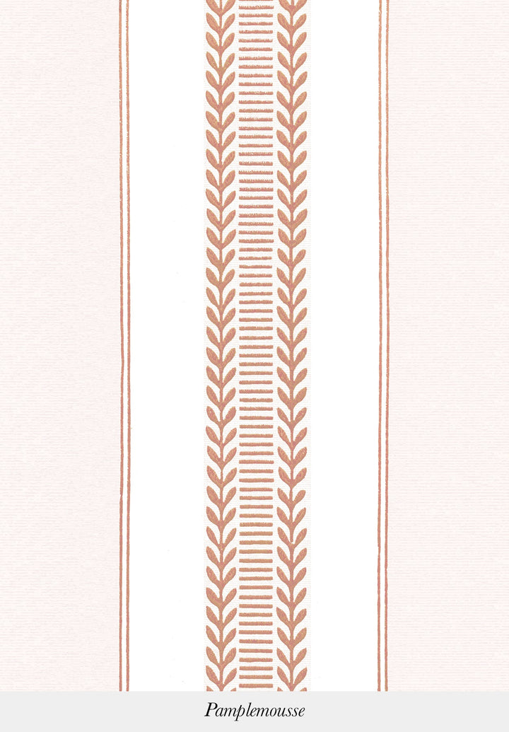 Vénus Rayure Laurier Headboard Wallpaper by Isidore Leroy