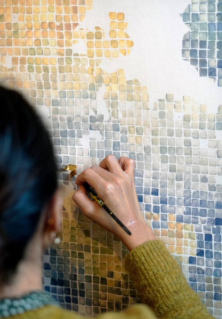 Mosaïque Doré Bespoke Wallpaper by Isidore Leroy
