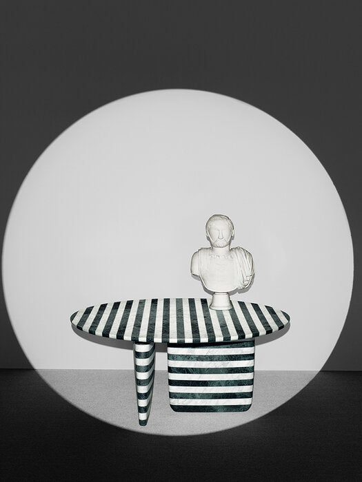 Tobi-Ishi Striped Marble Dining Table by B&B Italia