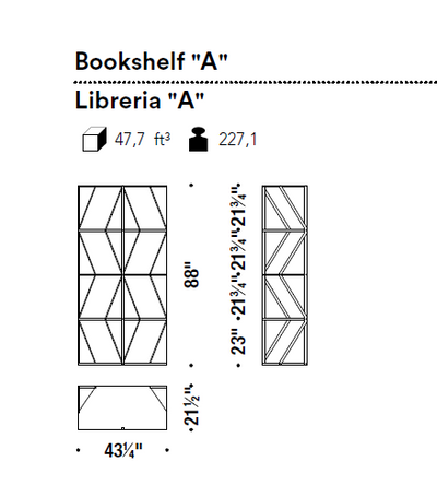 Secret Cubic Shelves Bookcase by Moroso