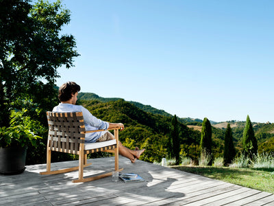 Opposite Rocking Chair Teak by Tribu