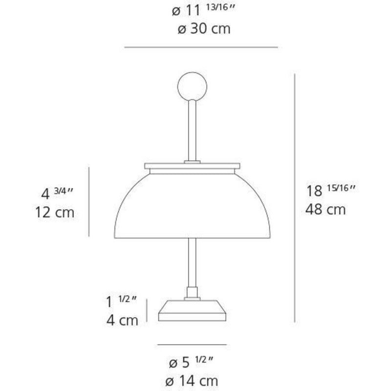 Alfa Table Max 2X40W E12 120V by Artemide 1