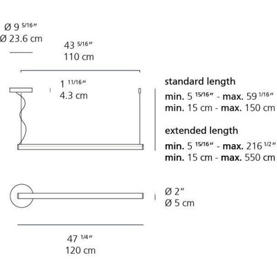 Alphabet of Light Linear Suspension Lamp by Artemide 3