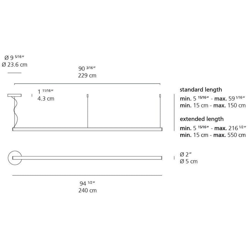 Alphabet of Light Linear Suspension Lamp by Artemide 5