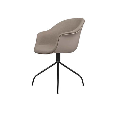 Bat Meeting Chair, Front Upholstered, Swivel Base by Gubi