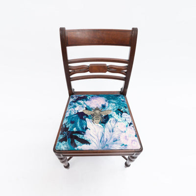 Bee Bouquet Blues Dining Chair by Timorous Beasties-2