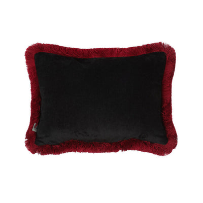 Berkeley Blooms Rectangle Fringed Velvet Cushion by Timorous Beasties-1