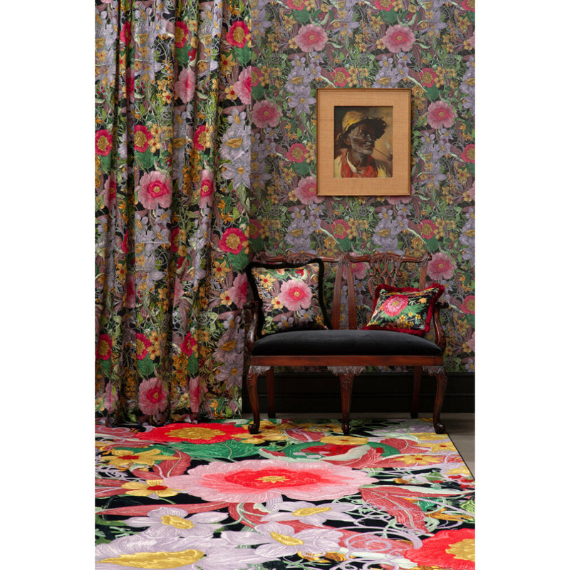 Berkeley Blooms Velvet Fabric Wallpaper by Timorous Beasties-2